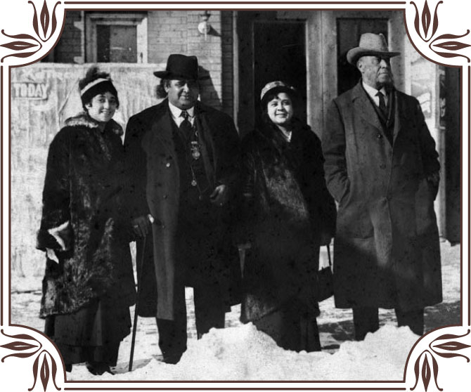 Eugenia Lange Boone, John W. Boone, Ruth Lange and John Lange Jr. photographed in St. Louis