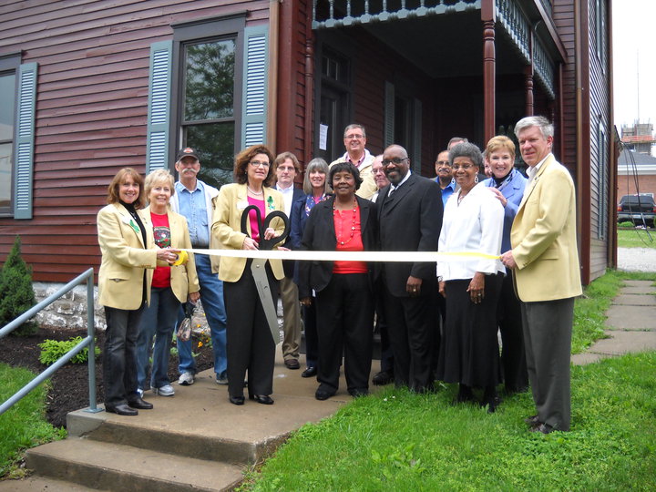 Chamber of Commerce ribbon cutting at the Blind Boone Home